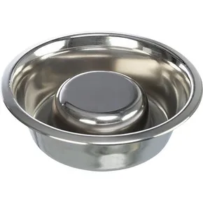 Miska do karmienia powolnego, stal nierdzewna 0,6 l/o 17 cm
